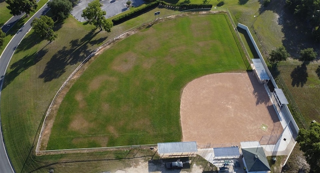 aerial view featuring a rural view