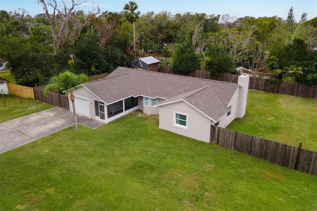 birds eye view of property