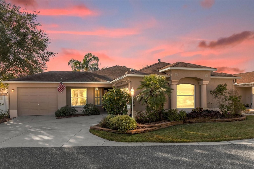 view of front of home featuring a garage