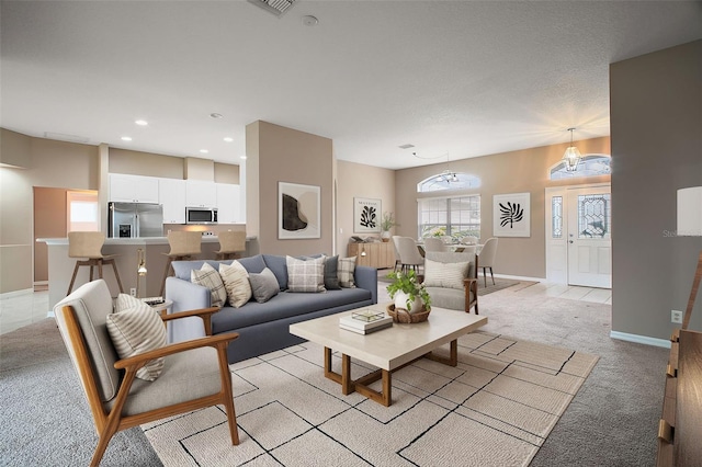 view of carpeted living room