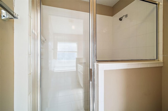 bathroom with walk in shower