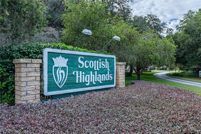 view of community sign