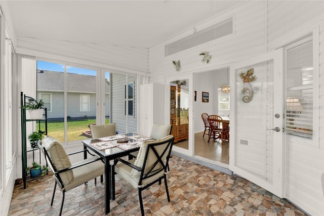 view of sunroom