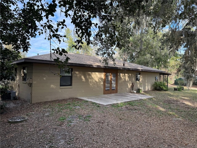 rear view of property with a patio area