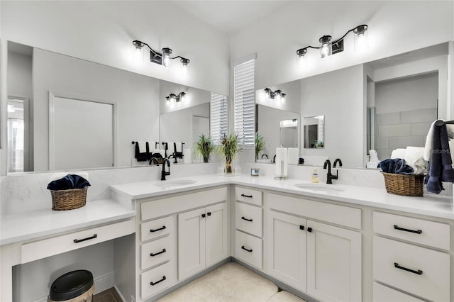 5857 Mackenzie Ave, The Villages, FL 32163 - full bathroom featuring double vanity and a sink