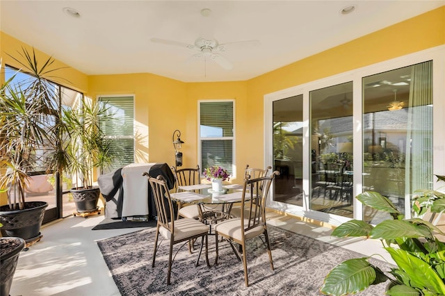 5857 Mackenzie Ave, The Villages, FL 32163 - sunroom featuring concrete floors
