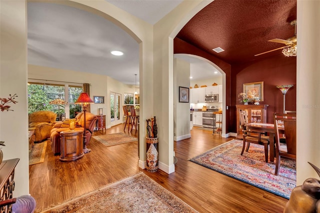 entrance foyer with hardwood / wood-style floors