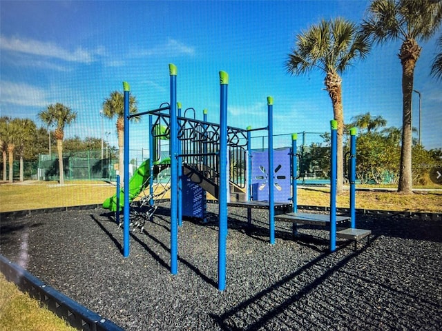 view of jungle gym