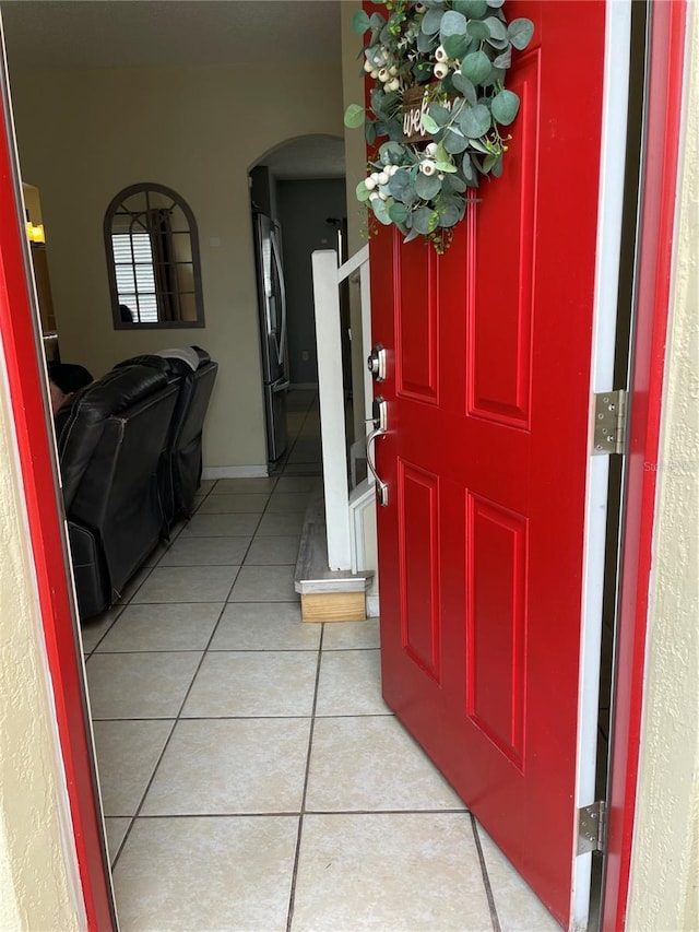 view of tiled entryway