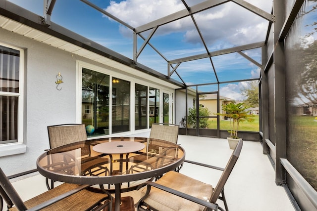 view of sunroom