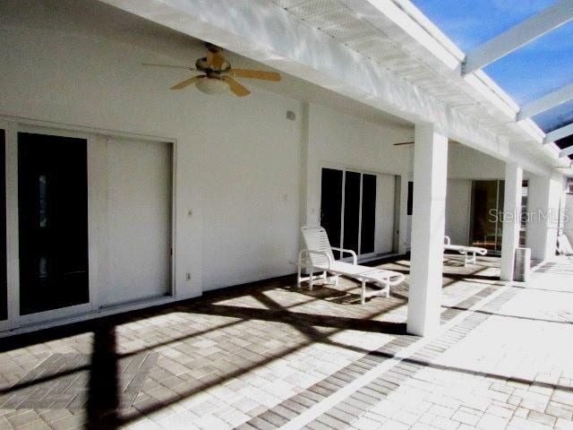 view of patio / terrace with ceiling fan