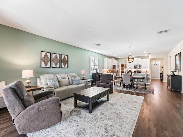 living room featuring hardwood / wood-style flooring