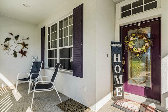 view of doorway to property