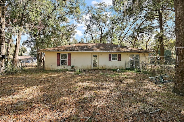 view of single story home