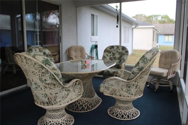 view of sunroom