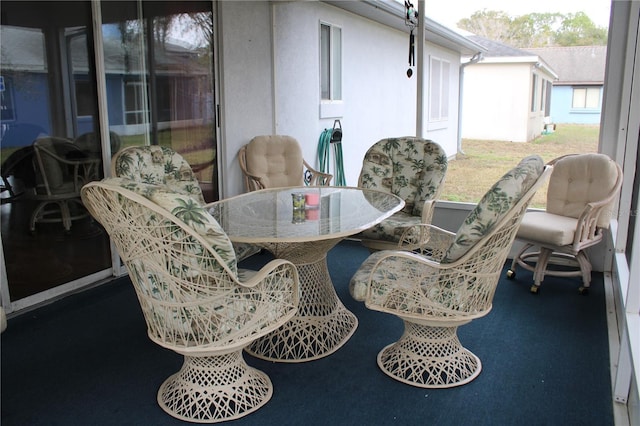 view of sunroom