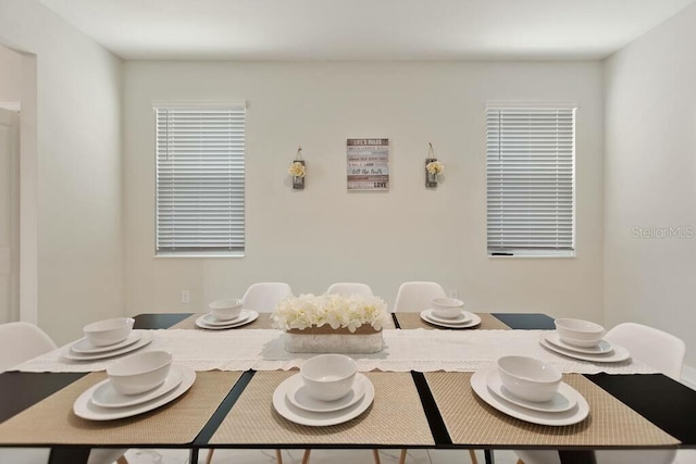 view of dining area