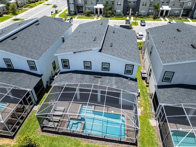 1257 Challenge Dr, Davenport, FL 33896 - aerial view of residential area featuring a pool