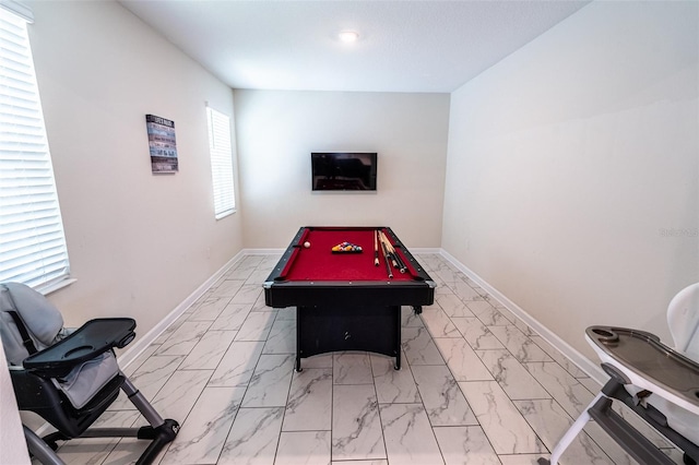 1257 Challenge Dr, Davenport, FL 33896 - rec room with light marble finish flooring and billiards