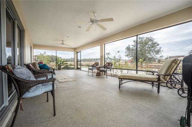 view of sunroom