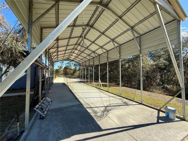 view of car parking with a carport