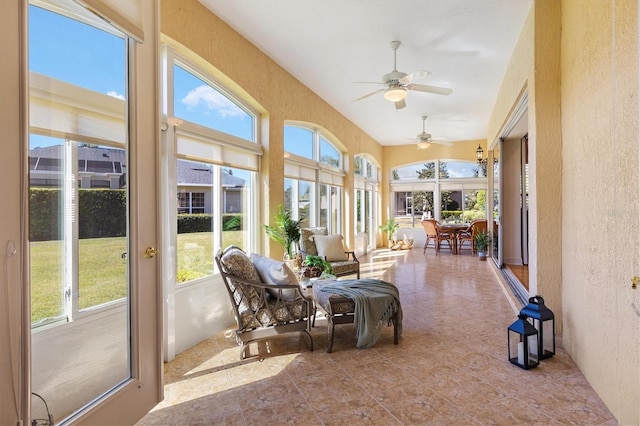 view of sunroom