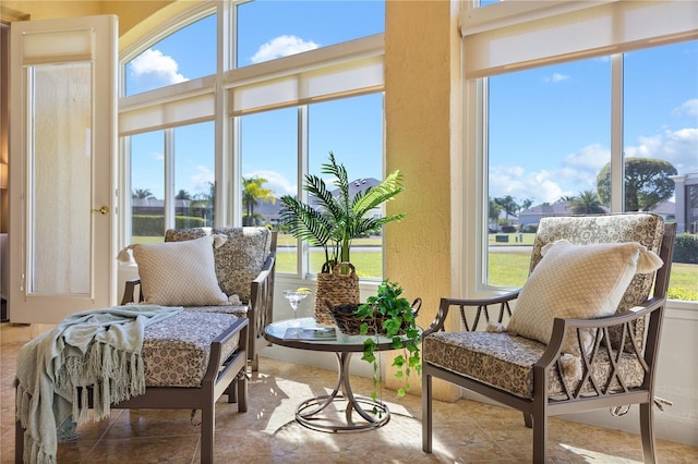 view of sunroom