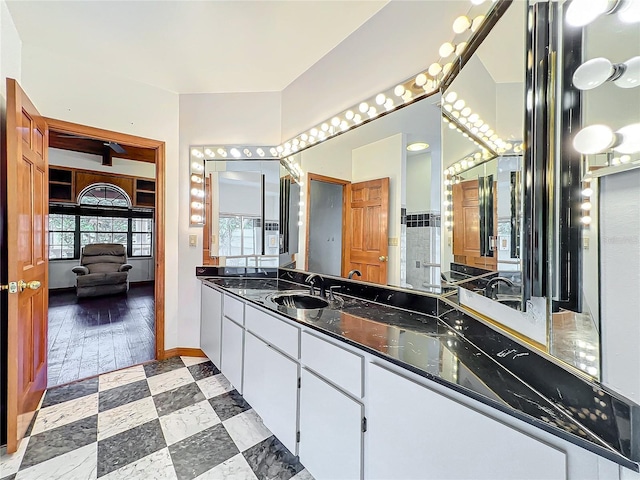 bathroom with vanity