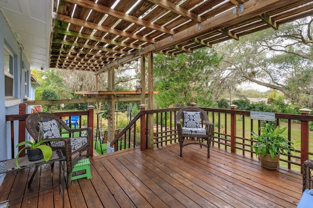 view of wooden terrace