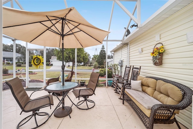 view of patio with an outdoor hangout area