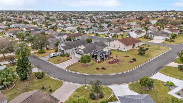 bird's eye view with a residential view