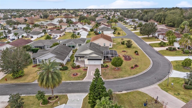 aerial view with a residential view