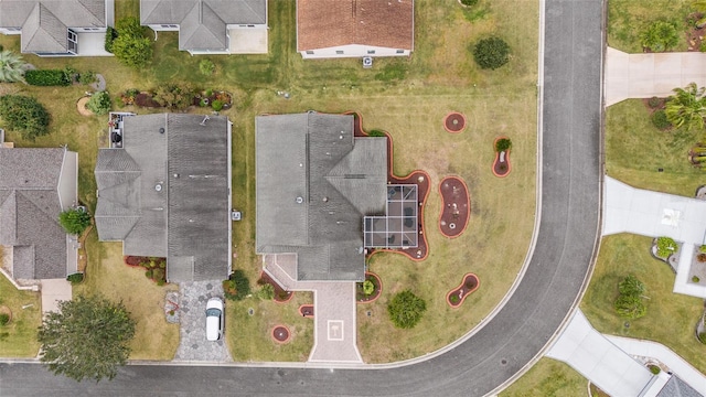 bird's eye view with a residential view