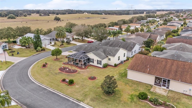 bird's eye view with a residential view