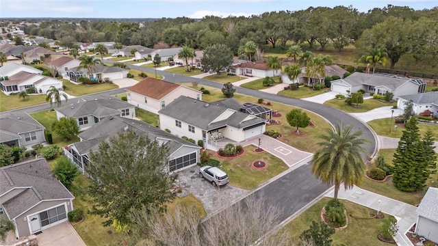 aerial view with a residential view