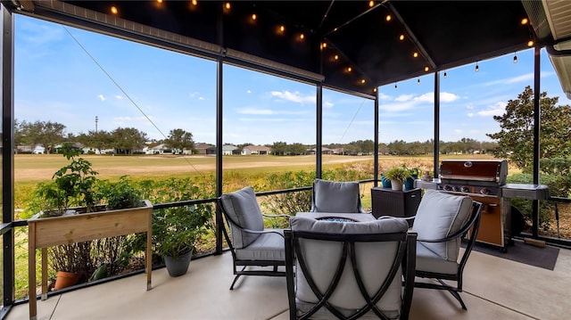 view of sunroom