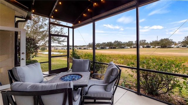 view of sunroom