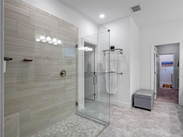 bathroom with walk in shower