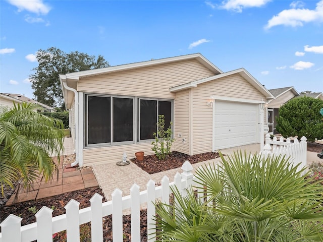 view of front of house featuring a garage