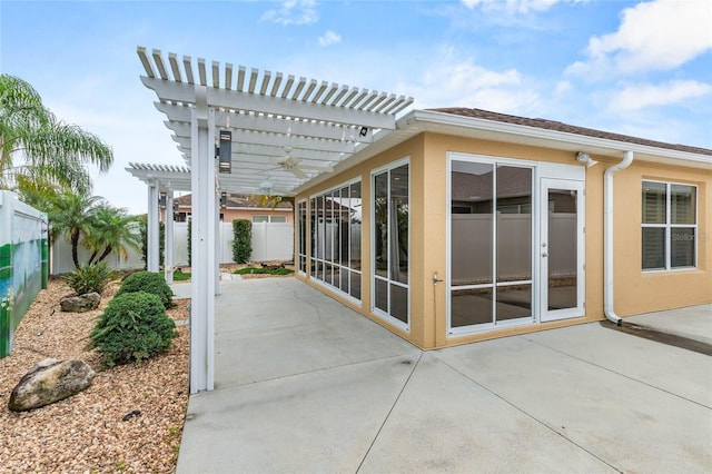 view of patio / terrace with a pergola