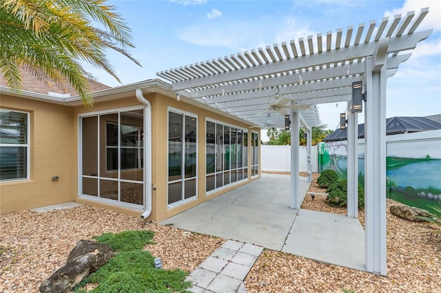 view of patio / terrace with a pergola