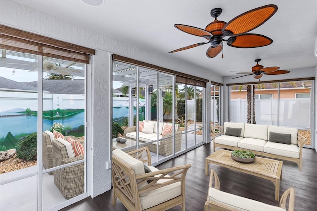583 Arruda Ter, The Villages, FL 32162 - sunroom / solarium with wood finished floors