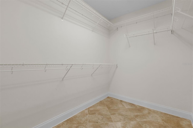 view of walk in closet