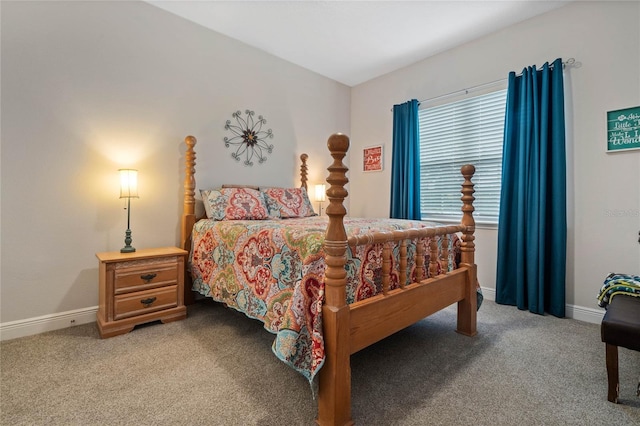 bedroom with carpet floors