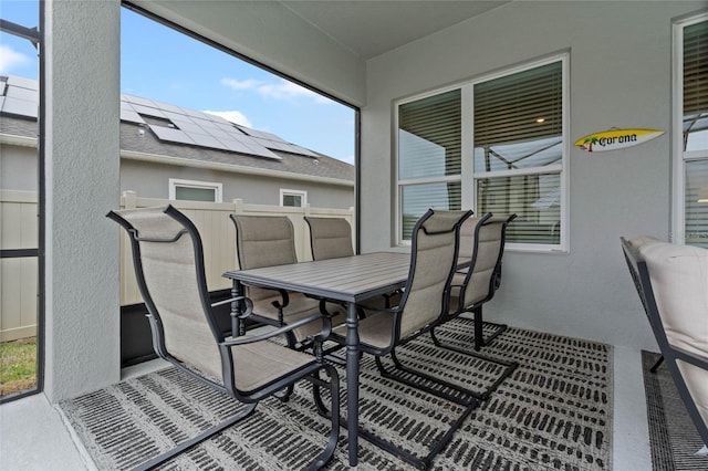 view of sunroom