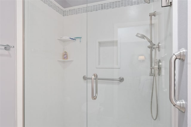 bathroom featuring walk in shower