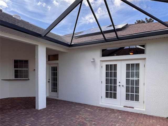 exterior space with french doors