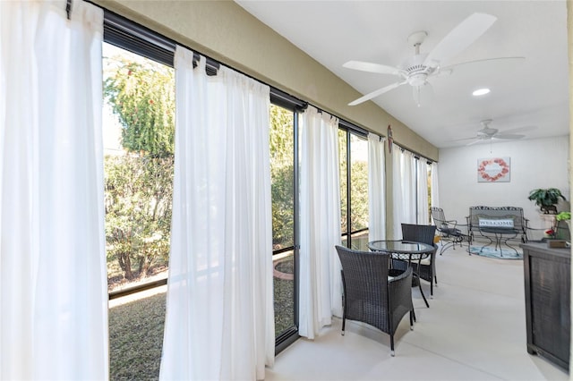 view of sunroom / solarium