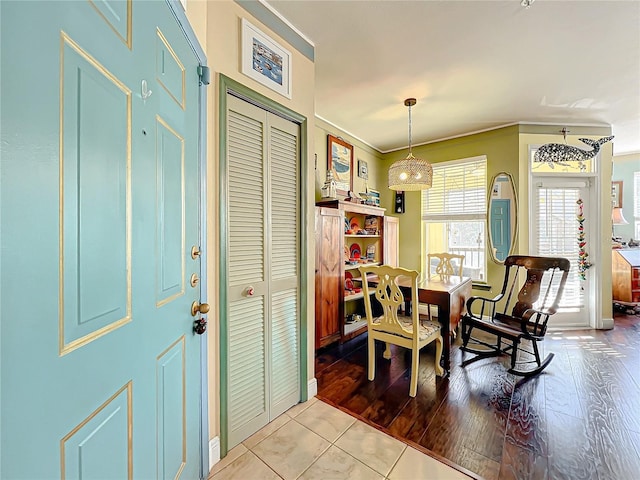 dining room with light wood-type flooring