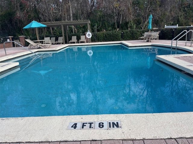 view of pool with a patio